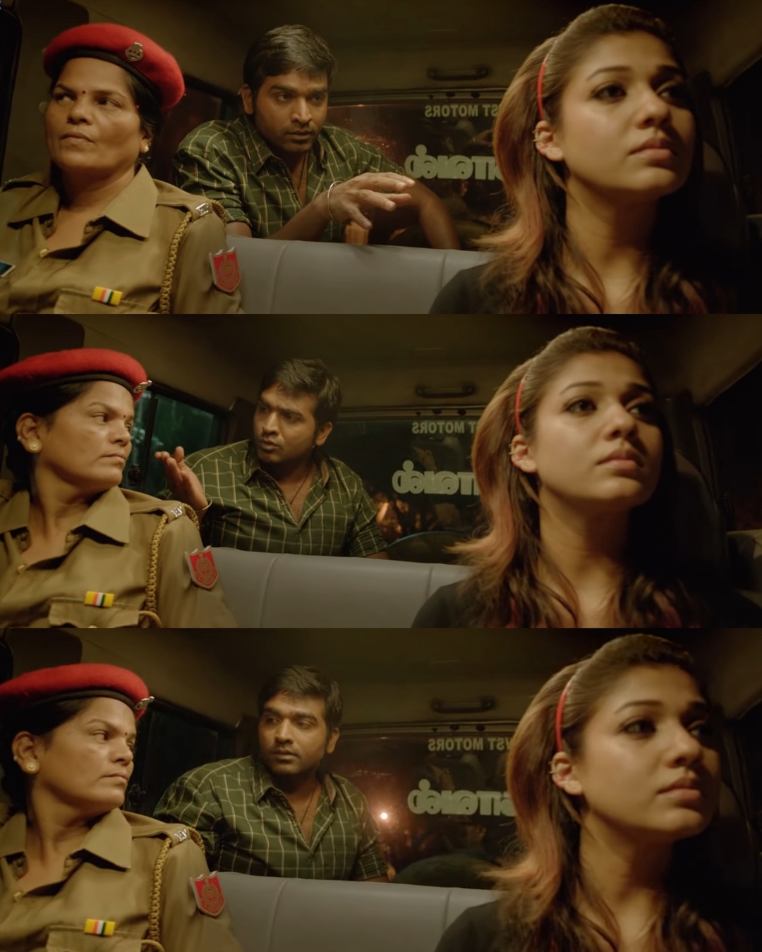 Naanum Rowdydhaan meme template with 'Pondy' Pandi (Vijay Sethupathi) with Kadambari (Nayanthara)