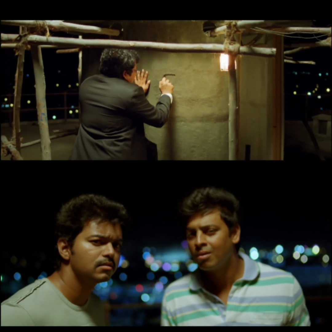 Nanban meme template with Panchavan "Pari" Pariventhan/Kosaksi "Pappu" Pasapugazh (Vijay) with Venkat Ramakrishnan (Srikanth) with Sevarkodi Senthil (Jiiva) with Srivatsan (Silencer) (Sathyan Sivakumar)