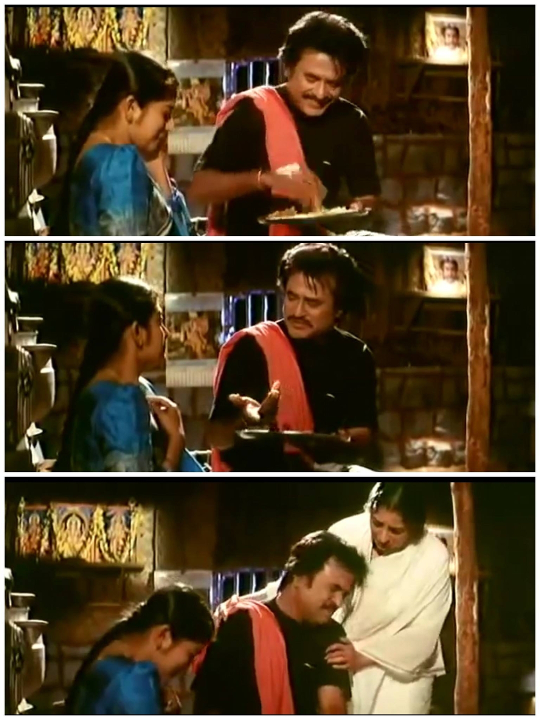 Padayappa meme template with Azhagesan (Senthil) with Padayappa (Rajinikanth)