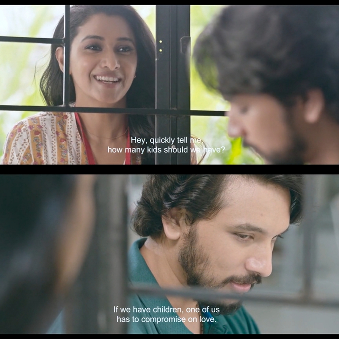 Pathu Thala meme template with Leela Thompson (Priya Bhavani Shankar) with Shaktivel (Gautham Karthik)