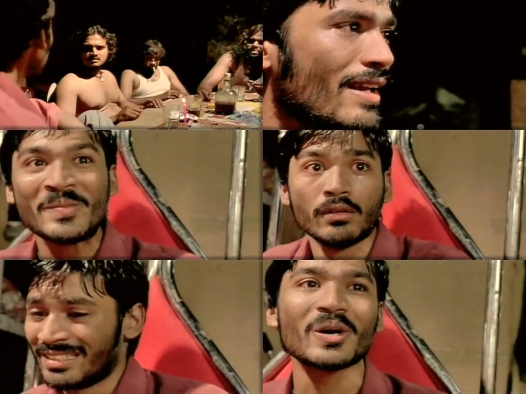 Pudhupettai meme template with Thamizhselvan (N. Azhagamperumal) with 'Kokki' Kumar (Dhanush)