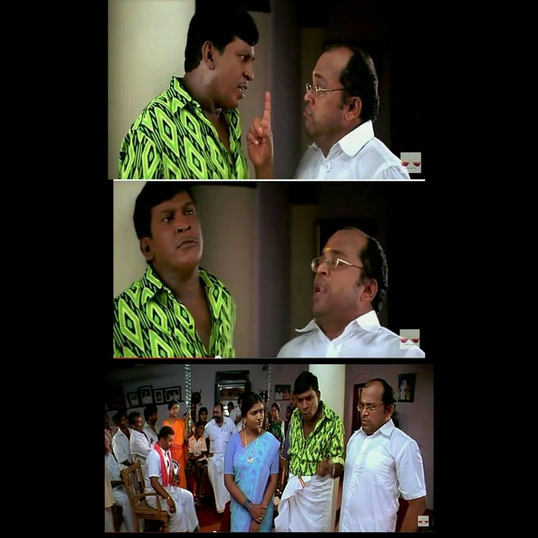 Sillunu Oru Kaadhal meme template with Comedian (Vadivelu)