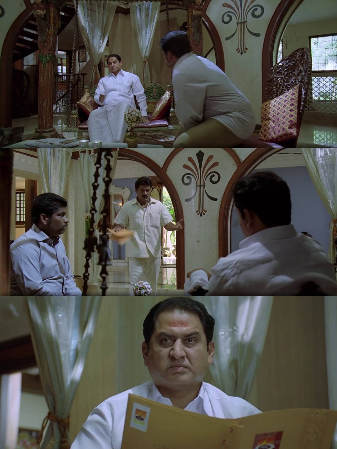 Sivaji: The Boss meme template with Sivaji Arumugam (Rajinikanth) with Arivu (Vivek)