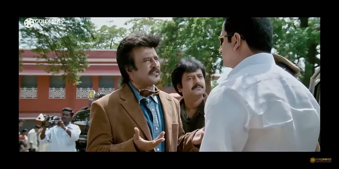 Sivaji: The Boss meme template with Sivaji Arumugam (Rajinikanth) with Arivu (Vivek)