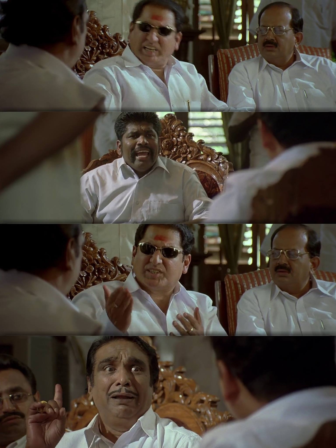 Sivaji: The Boss meme template with Sivaji Arumugam (Rajinikanth) with Arivu (Vivek)