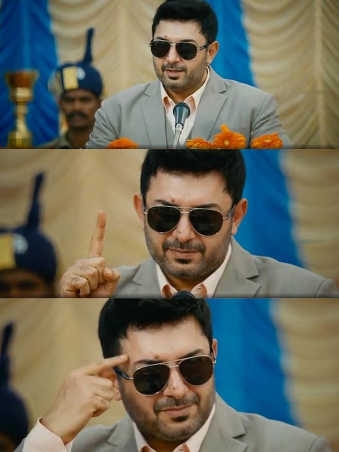 Thani Oruvan meme template with Dr. Siddharth Abhimanyu (Arvind Swamy)