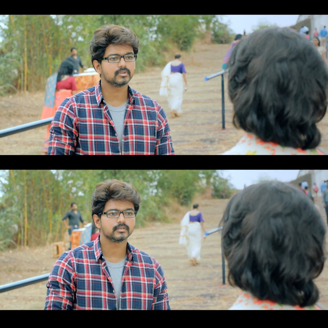 Theri meme template with Joseph Kuruvilla/Vijay Kumar/ Dharmeshwar (Vijay) with Annie (Amy Jackson)