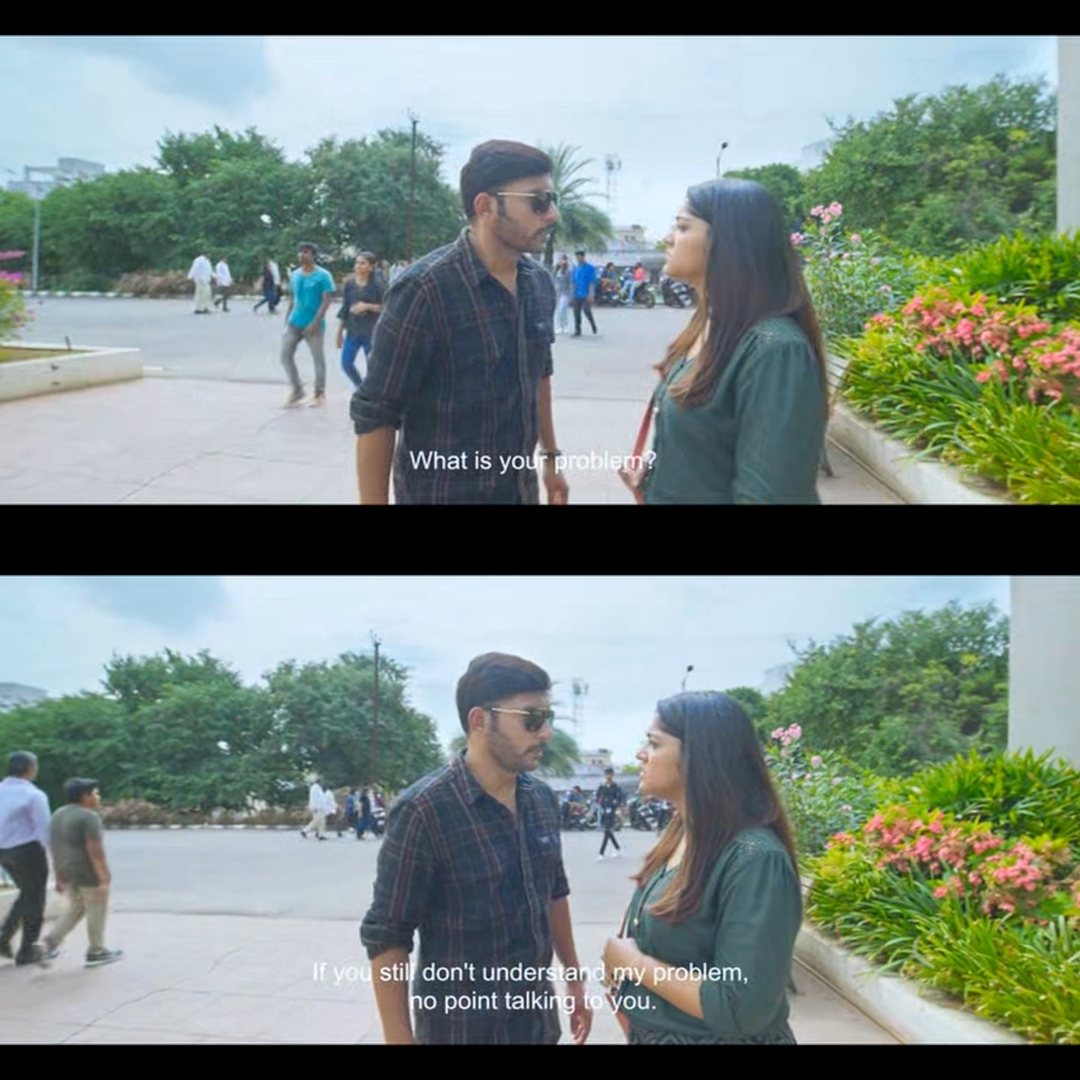 Veetla Vishesham meme template with S. Unnikrishnan (Sathyaraj) with  (Aparna Balamurali)