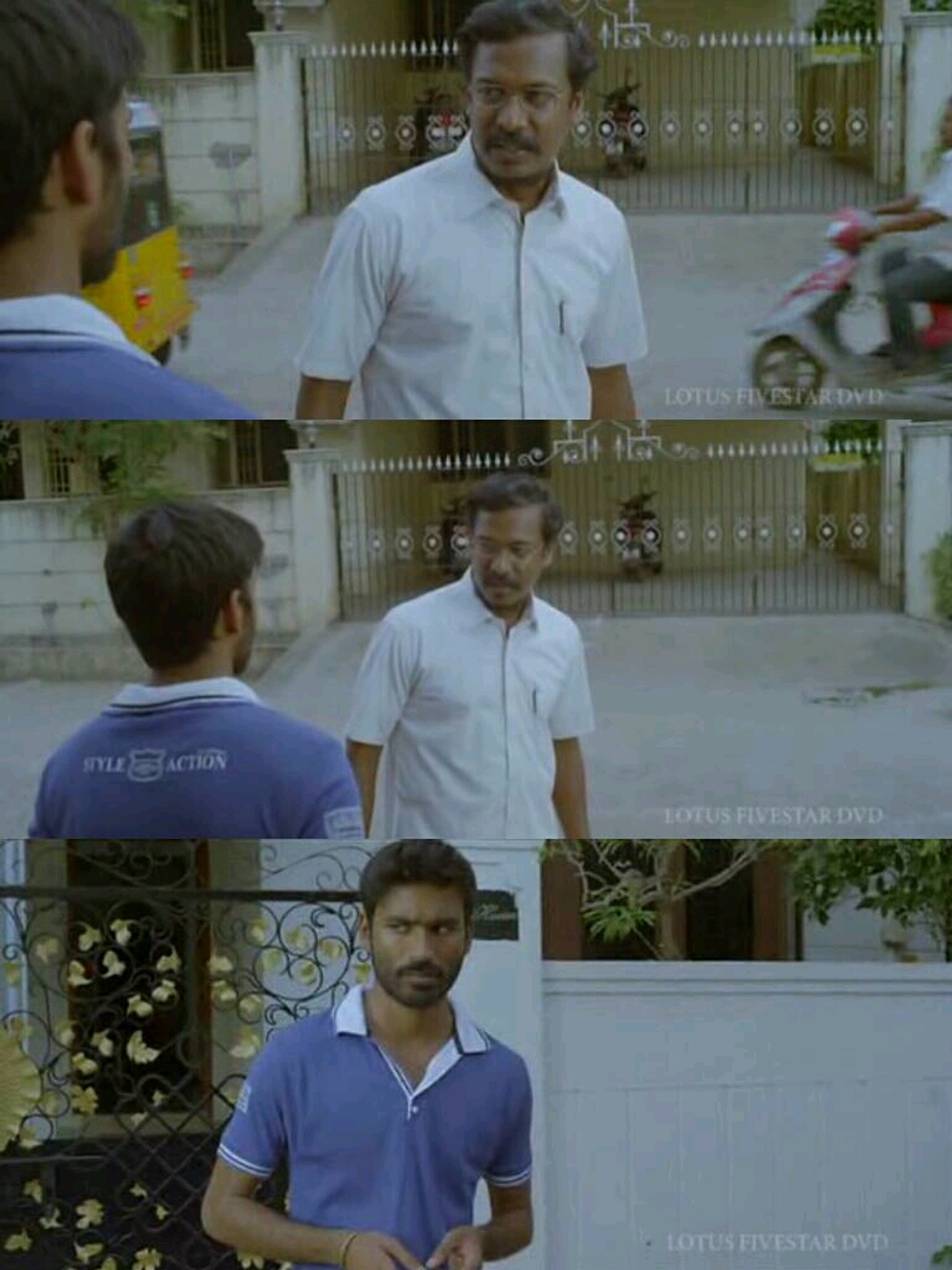 Velaiyilla Pattathari meme template with Raghuvaran (Dhanush) with Krishnamoorthy (Samuthirakani)