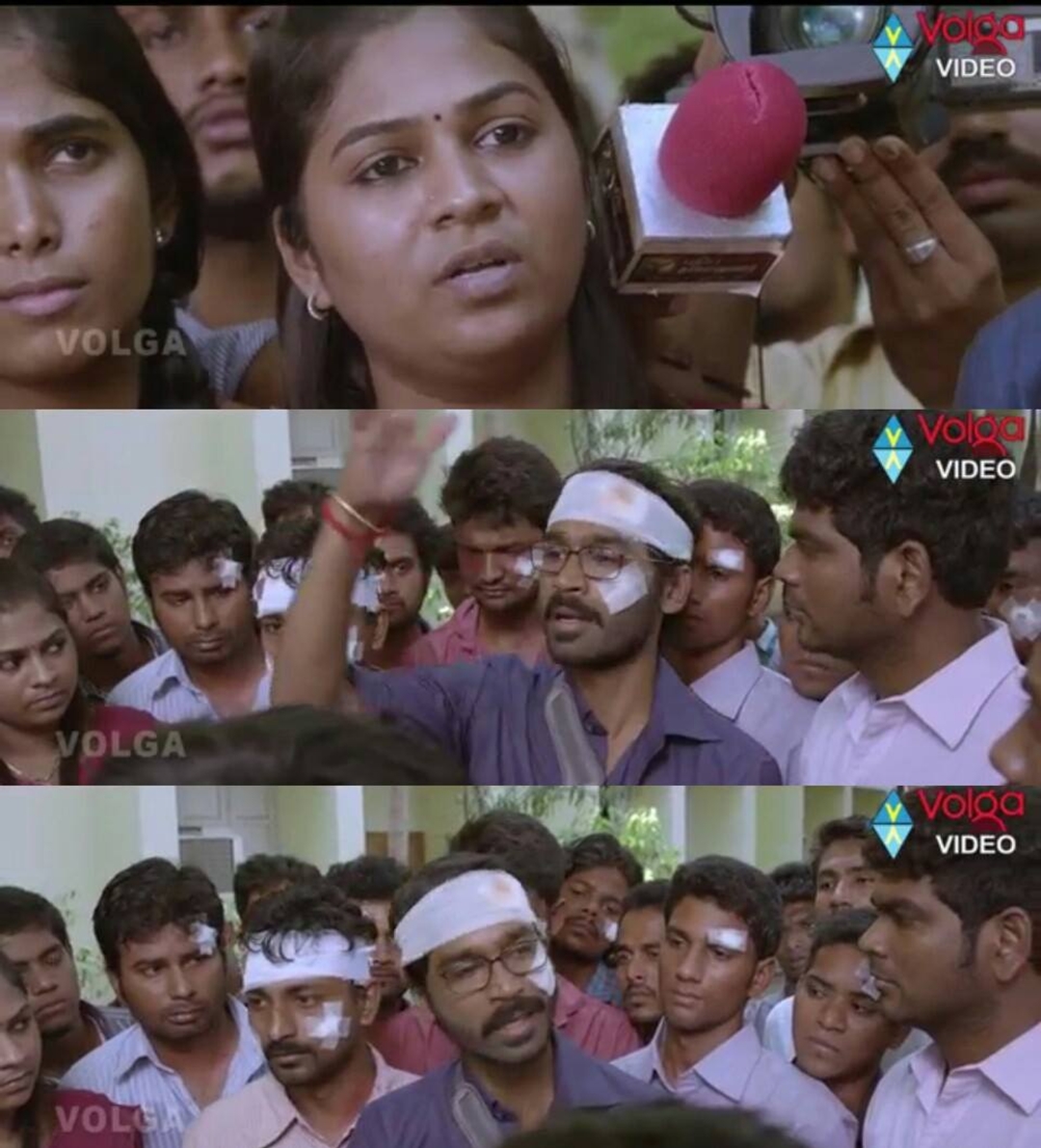 Velaiyilla Pattathari meme template with Raghuvaran (Dhanush) with Vignesh (Vignesh Shivan)