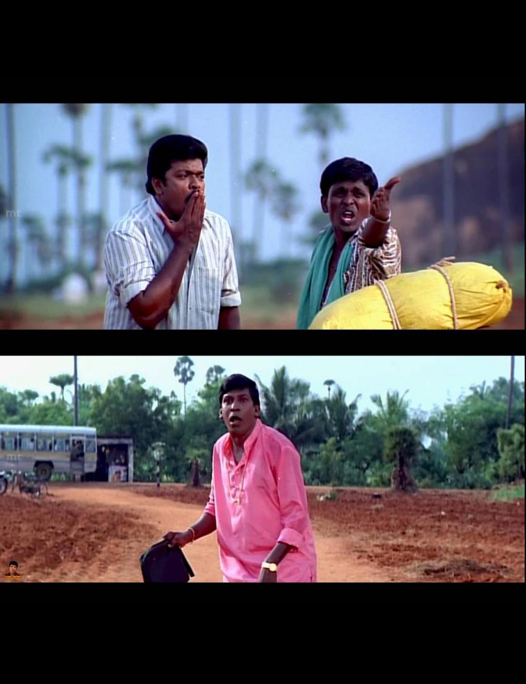 Vetri Kodi Kattu meme template with Sudalai (Vadivelu) with Muthuraman (R. Parthiban)