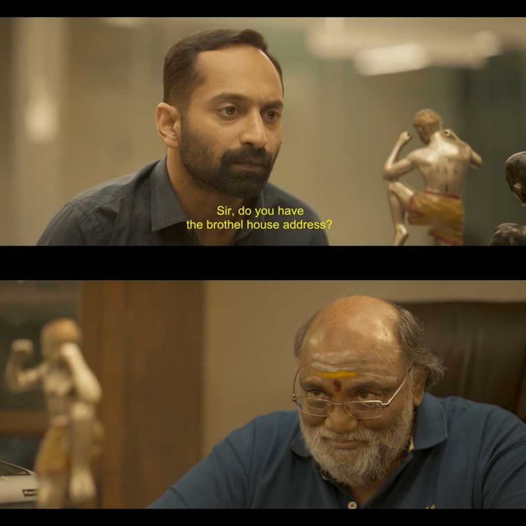 Vikram meme template with Amar (Fahadh Faasil) with Uppiliappan (Santhana Bharathi)