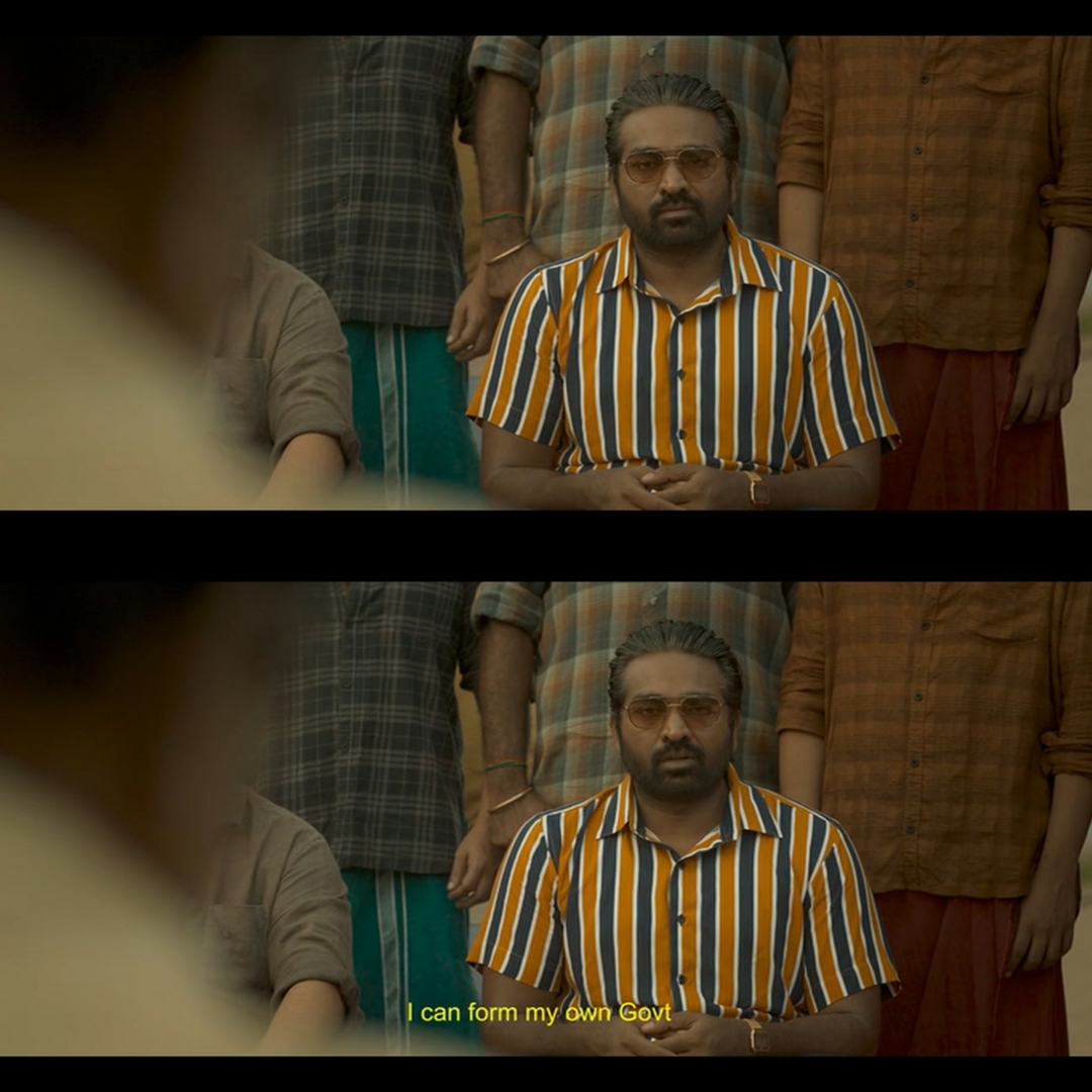 Vikram meme template with Sandhanam (Vijay Sethupathi)