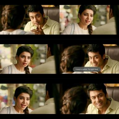 24 meme template with Sethuraman, Athreya and Manikandan (Suriya) with Sathyabama (Samantha Ruth Prabhu)