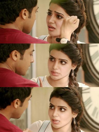 24 meme template with Sethuraman, Athreya and Manikandan (Suriya) with Sathyabama (Samantha Ruth Prabhu)