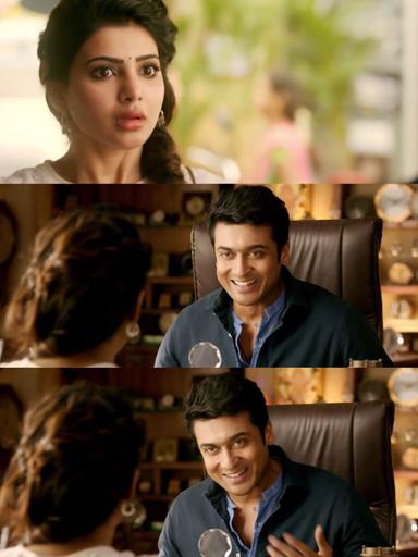 24 meme template with Sethuraman, Athreya and Manikandan (Suriya) with Sathyabama (Samantha Ruth Prabhu)