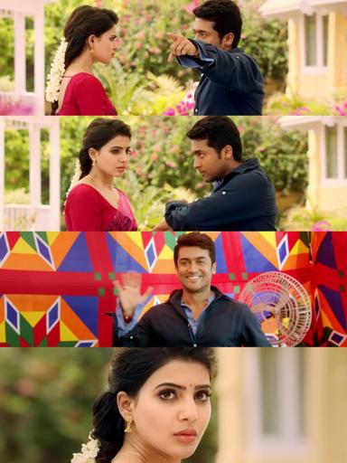 24 meme template with Sethuraman, Athreya and Manikandan (Suriya) with Sathyabama (Samantha Ruth Prabhu)