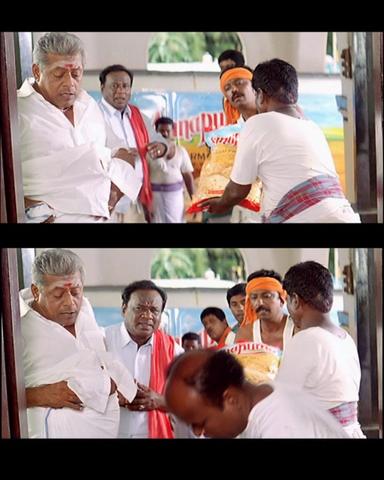 Aanai meme template with  (Delhi Ganesh)