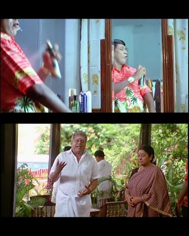 Aanai meme template with  (Vadivelu) with  (Delhi Ganesh)