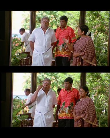 Aanai meme template with  (Vadivelu) with  (Delhi Ganesh)