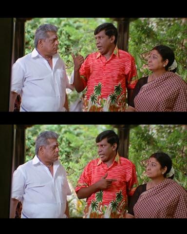 Aanai meme template with  (Vadivelu) with  (Delhi Ganesh)