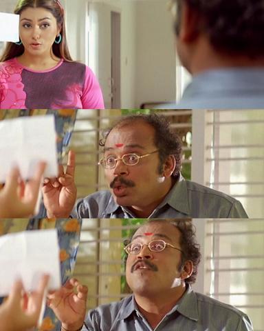 Aanai meme template with  (Namitha) with  (Arjun Sarja)