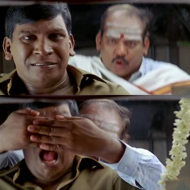 Aanai meme template with  (Vadivelu)