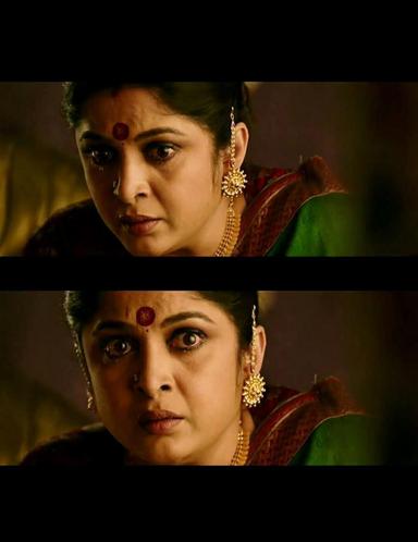 Bāhubali: The Beginning meme template with Sivagami (Ramya Krishnan)