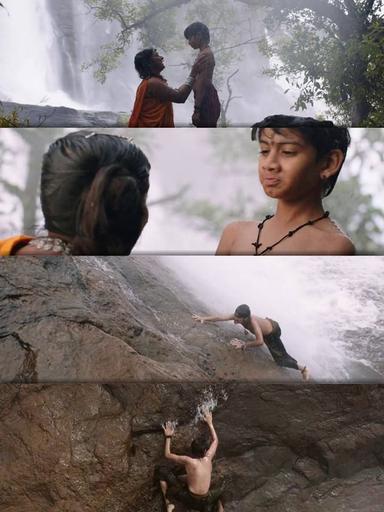 Bāhubali: The Beginning meme template with Mahendra "Sivudu" Bāhubali / Amarendra Bāhubali (Prabhas) with Sanga (Rohini)