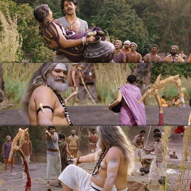 Bāhubali: The Beginning meme template with Mahendra "Sivudu" Bāhubali / Amarendra Bāhubali (Prabhas)