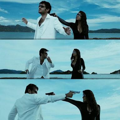 Billa meme template with David Billa / Saravana Velu (Ajith Kumar)