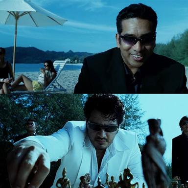 Billa meme template with David Billa / Saravana Velu (Ajith Kumar)