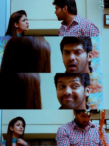 Boss Engira Baskaran meme template with Bhaskaran (Arya) with Nallathambi (Santhanam)