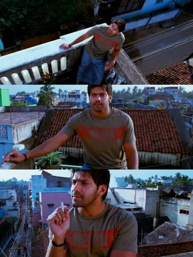 Boss Engira Baskaran meme template with Bhaskaran (Arya) with Nallathambi (Santhanam)