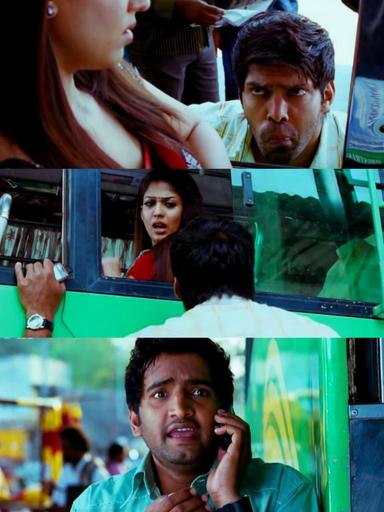 Boss Engira Baskaran meme template with Bhaskaran (Arya) with Nallathambi (Santhanam)