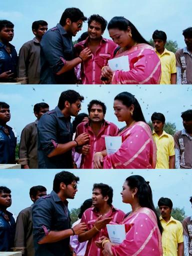 Boss Engira Baskaran meme template with Bhaskaran (Arya) with Nallathambi (Santhanam)