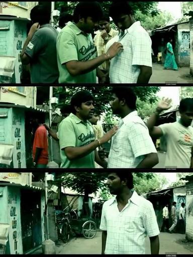 Chennai 600028 meme template with Karthik (Shiva) with Ezhumalai (Ajay Raj)