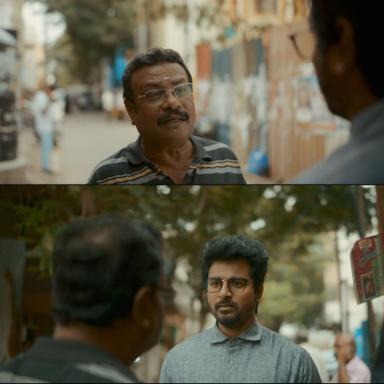 Doctor meme template with Dr. Varun (Sivakarthikeyan) with Padmini's father (Ilavarasu)