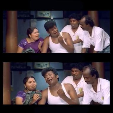 Giri meme template with Veerabhaagu (Vadivelu) with  (Aarthi)