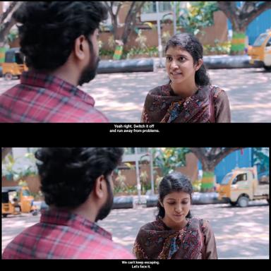 Good Night meme template with Anu (Meetha Raghunath) with Mohan (K. Manikandan)