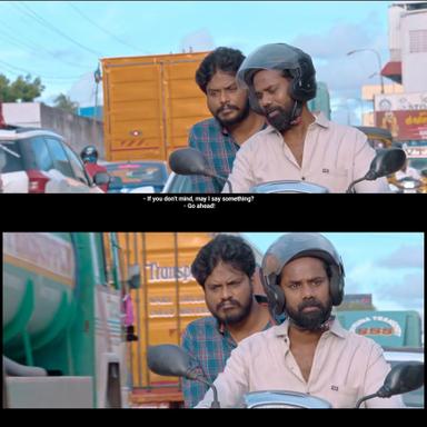 Good Night meme template with Mohan (K. Manikandan) with  (Ramesh Thilak)