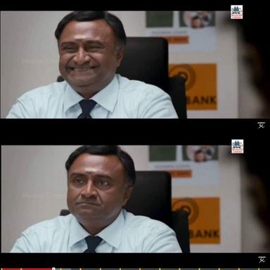 Idharkuthane Aasaipattai Balakumara meme template with Poochandi (M. S. Bhaskar) with Kumaravel (Sumar Moonji Kumar) (Vijay Sethupathi)