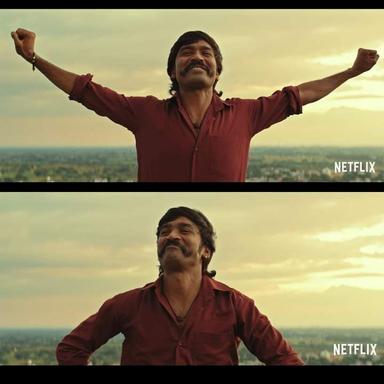 Jagame Thandhiram meme template with Suruli (Dhanush)