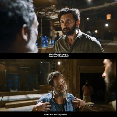 Jailer meme template with Varman (Vinayakan) with Arjun Muthuvel Pandian (Vasanth Ravi)