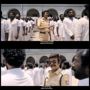 Jailer meme template with Muthuvel "Tiger" Pandian (Rajinikanth)