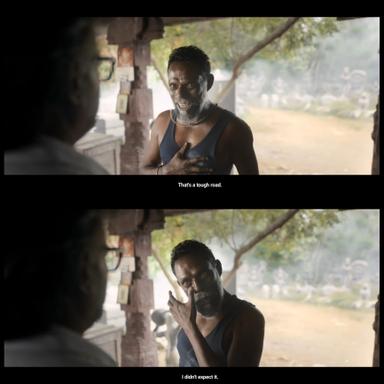 Jailer meme template with Varman (Vinayakan) with Muthuvel "Tiger" Pandian (Rajinikanth)