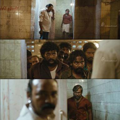 Jigarthanda meme template with "Assault" Sethu (Bobby Simha) with Muthu (Guru Somasundaram)