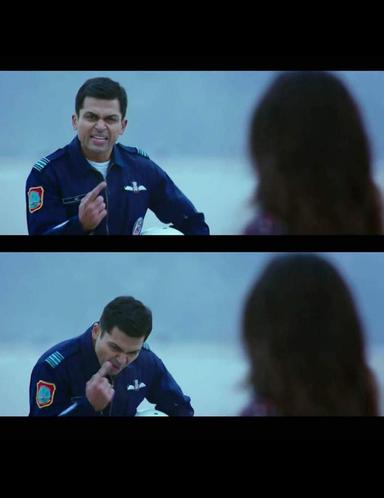 Kaatru Veliyidai meme template with Varun (Karthi) with Dr. Leela (Aditi Rao Hydari)