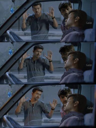 Kaththi meme template with Kathiresan / Jeevanandham (Vijay)