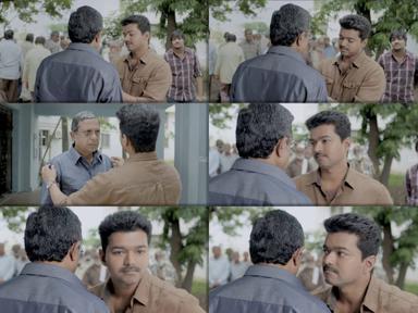 Kaththi meme template with Kathiresan / Jeevanandham (Vijay)